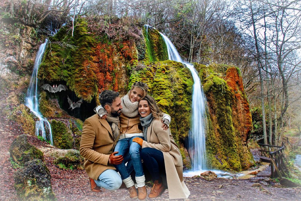 Familienausflug zum Wasserfall