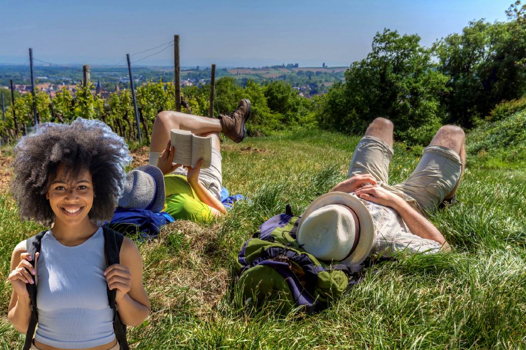 Ruhepause &uuml;ber den Weinbergen
