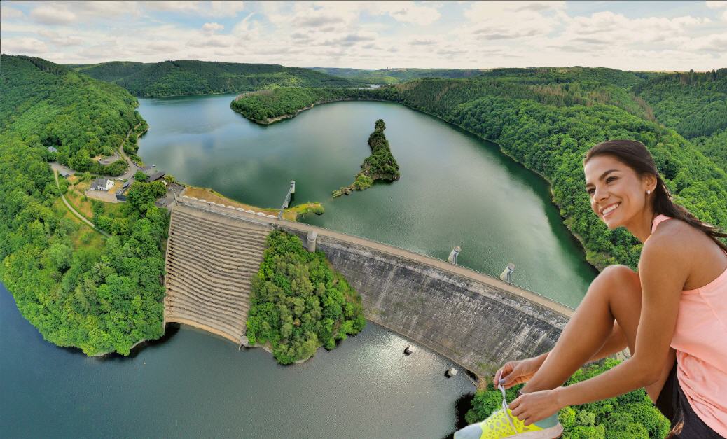 Die Urft-Talsperre bei Schleiden in NRW.