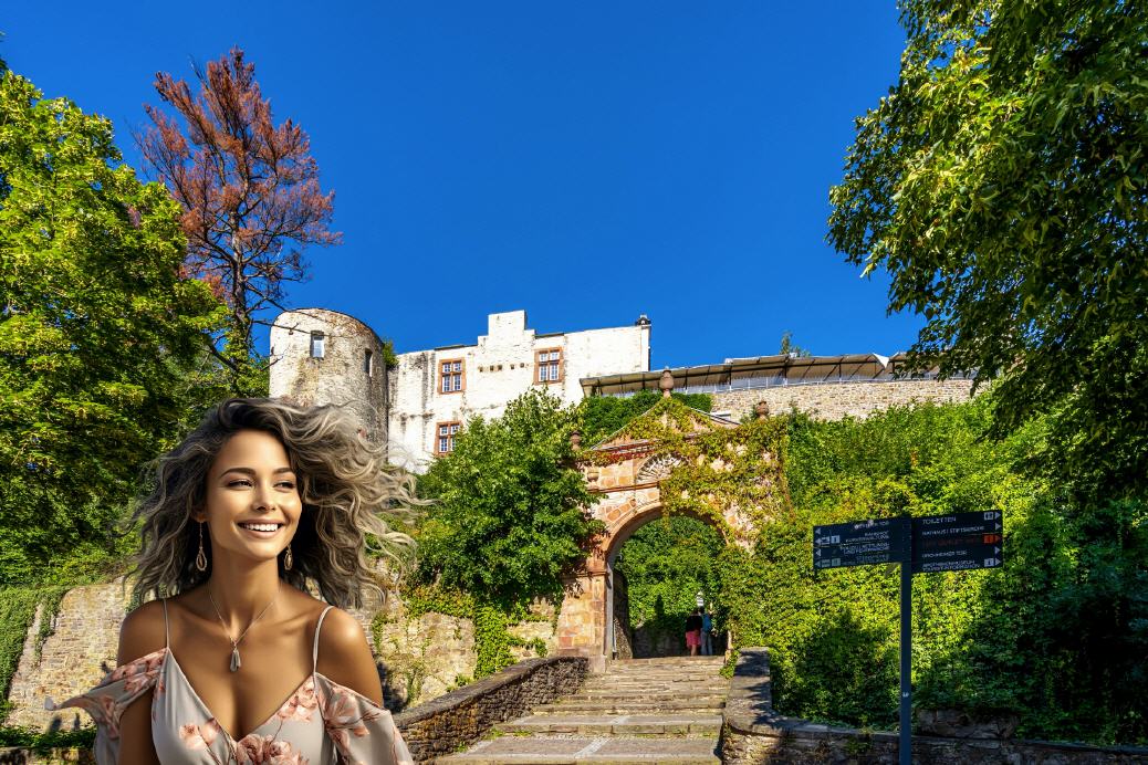 Aufgang zur Burg in Bad-M&uuml;nstereifel!