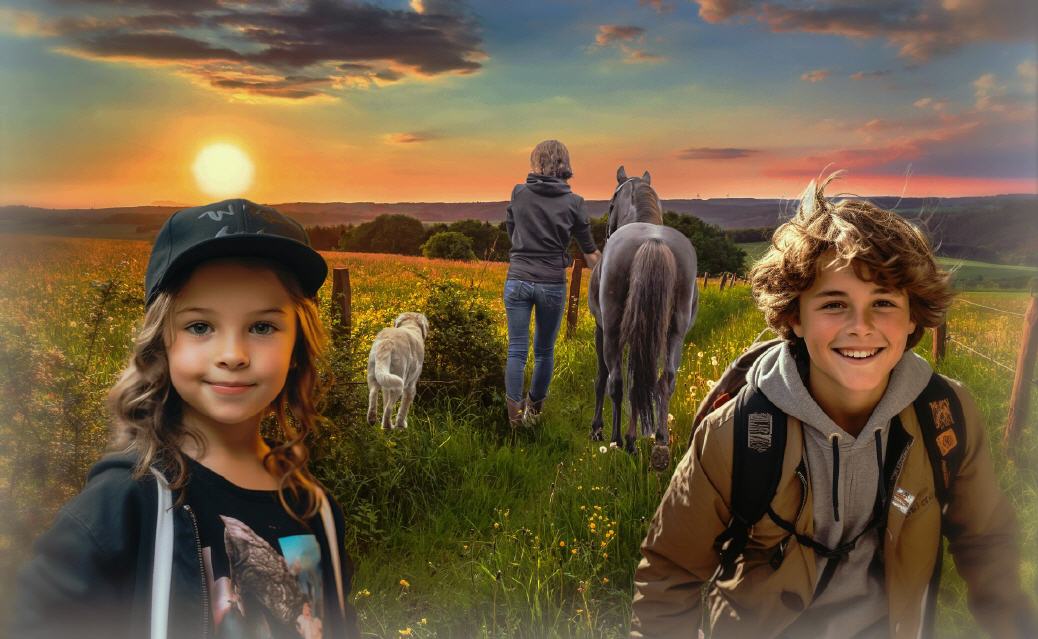 Wandern oberhalb vom Ort M&uuml;sch