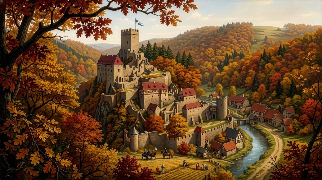 Burg Nieder-Manderscheid separat mit KI erstellt,