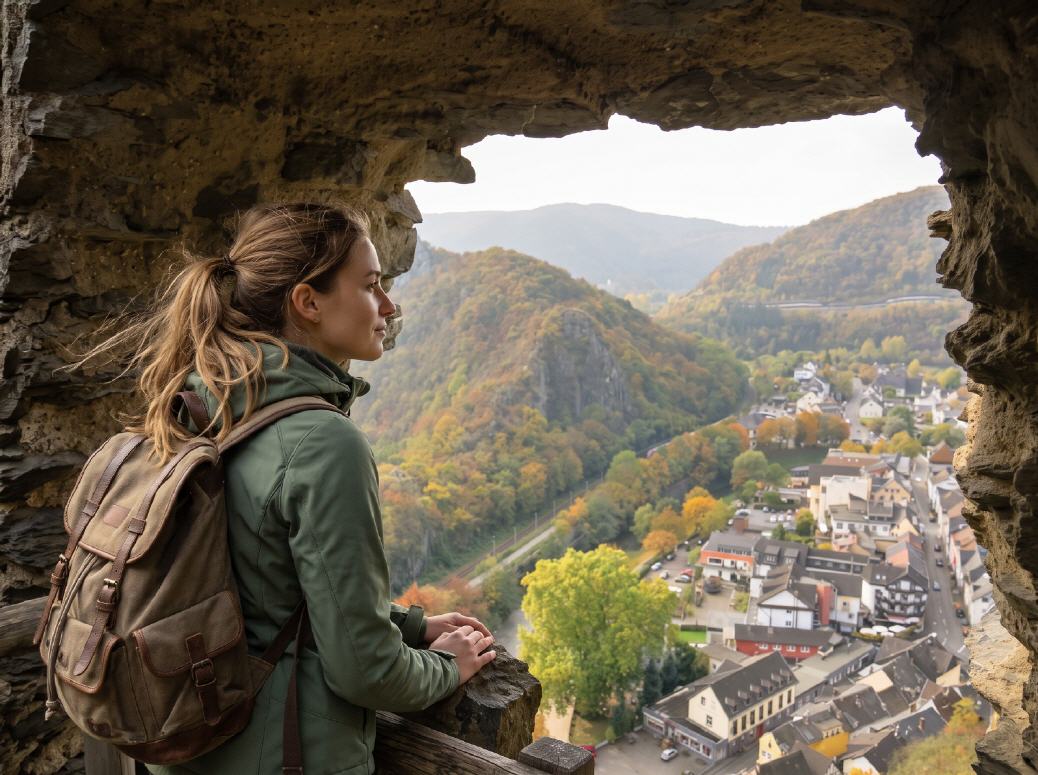 Im Teufelsloch mit Blick auf Altenahr!