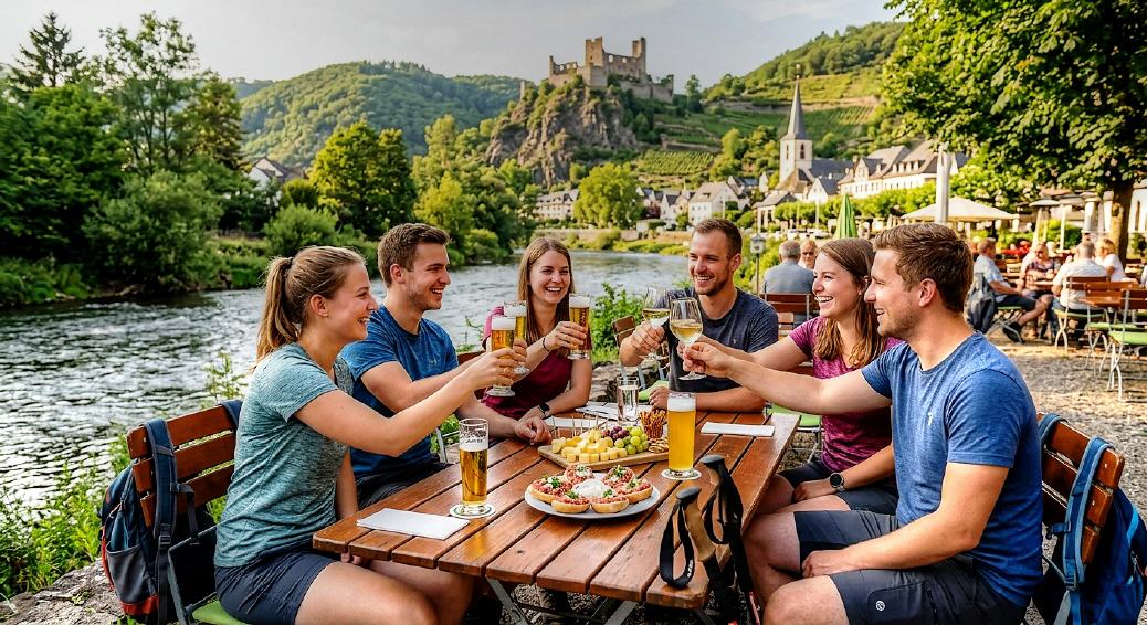 K&ouml;lner Wanderer machen Pause in Altenahr!